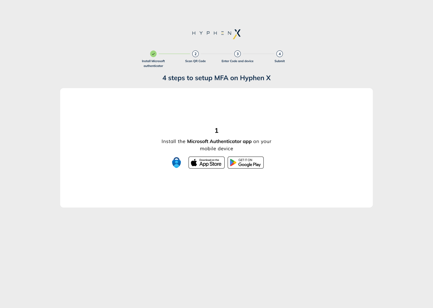 Step 1 - Install Microsoft Authenticator app